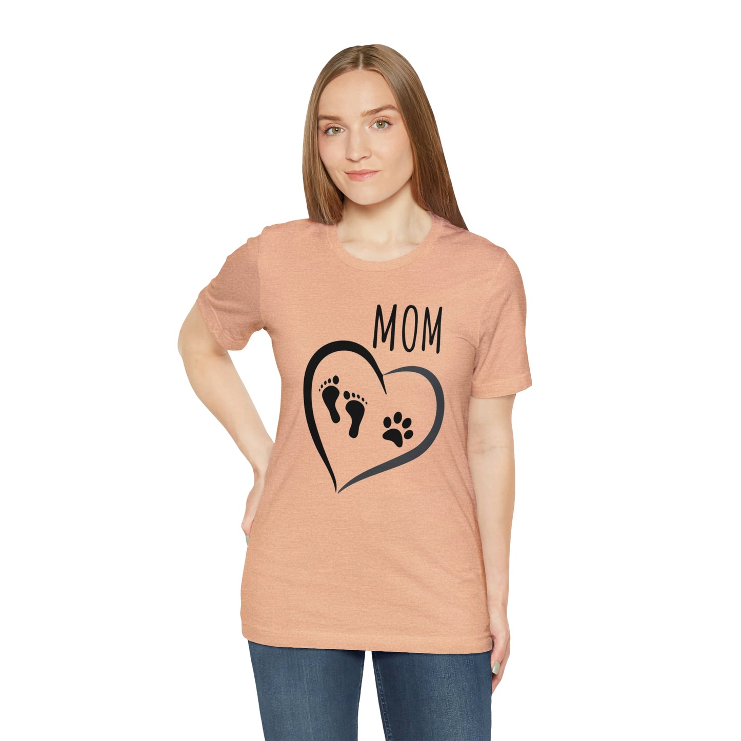 Mom feet & paw-Unisex Jersey Short Sleeve Tee