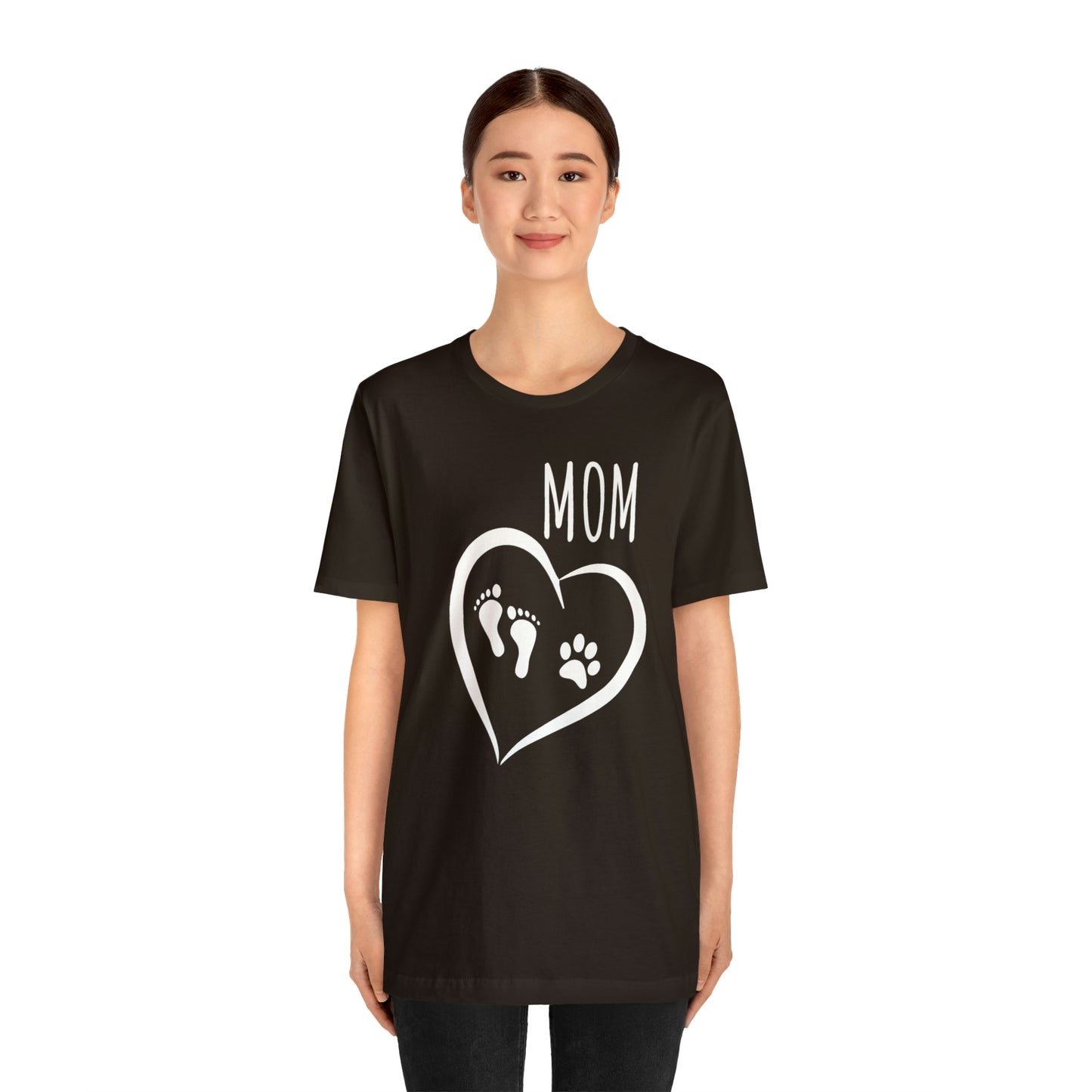 Mom feet & paw-Unisex Jersey Short Sleeve Tee