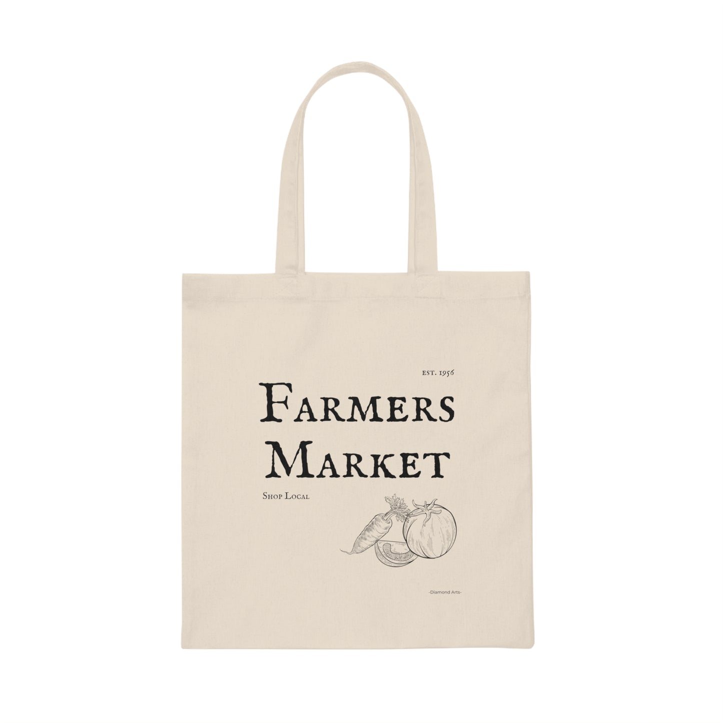 Farmers Market Shopping Canvas Tote Bag