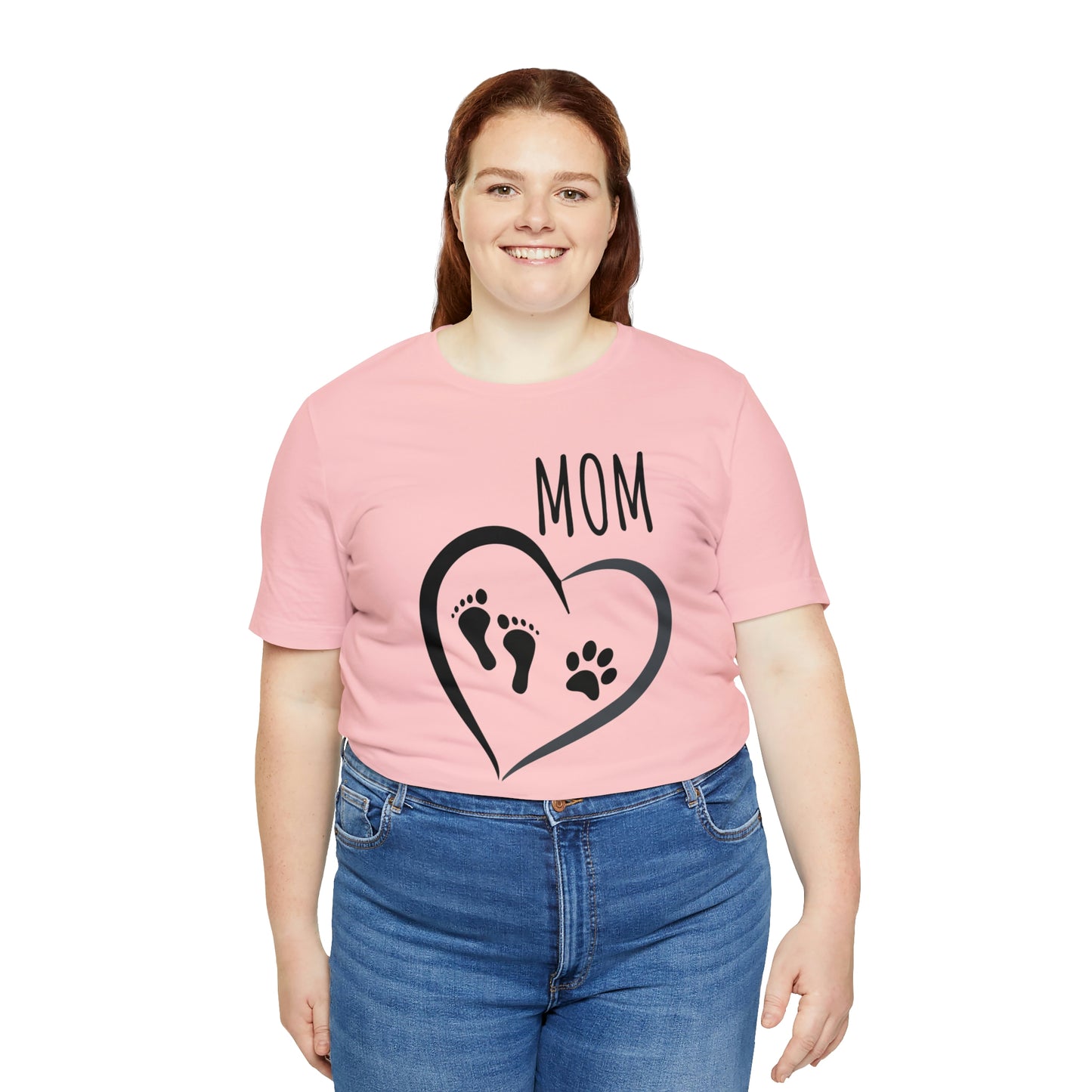 Mom feet & paw-Unisex Jersey Short Sleeve Tee