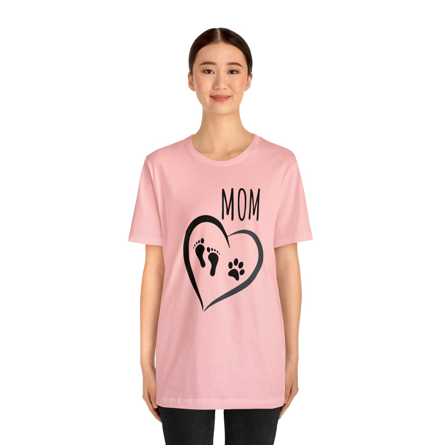 Mom feet & paw-Unisex Jersey Short Sleeve Tee