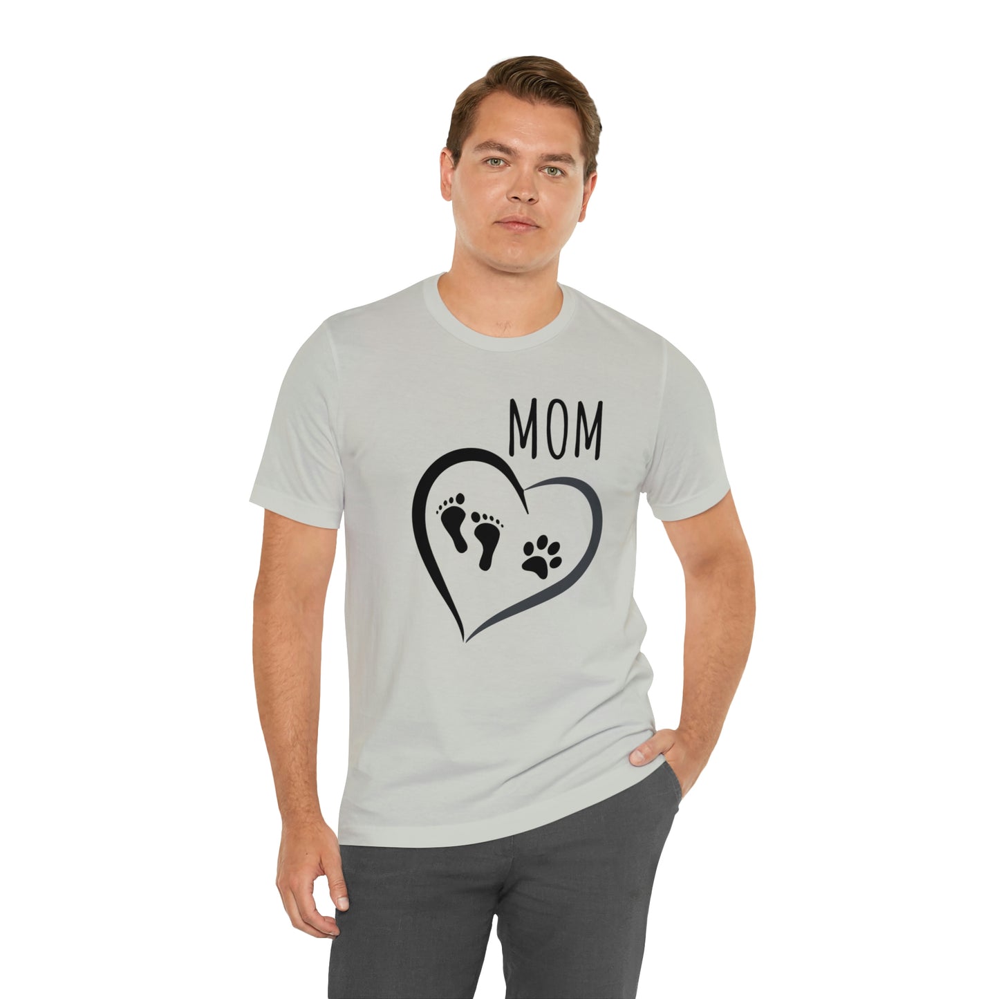 Mom feet & paw-Unisex Jersey Short Sleeve Tee