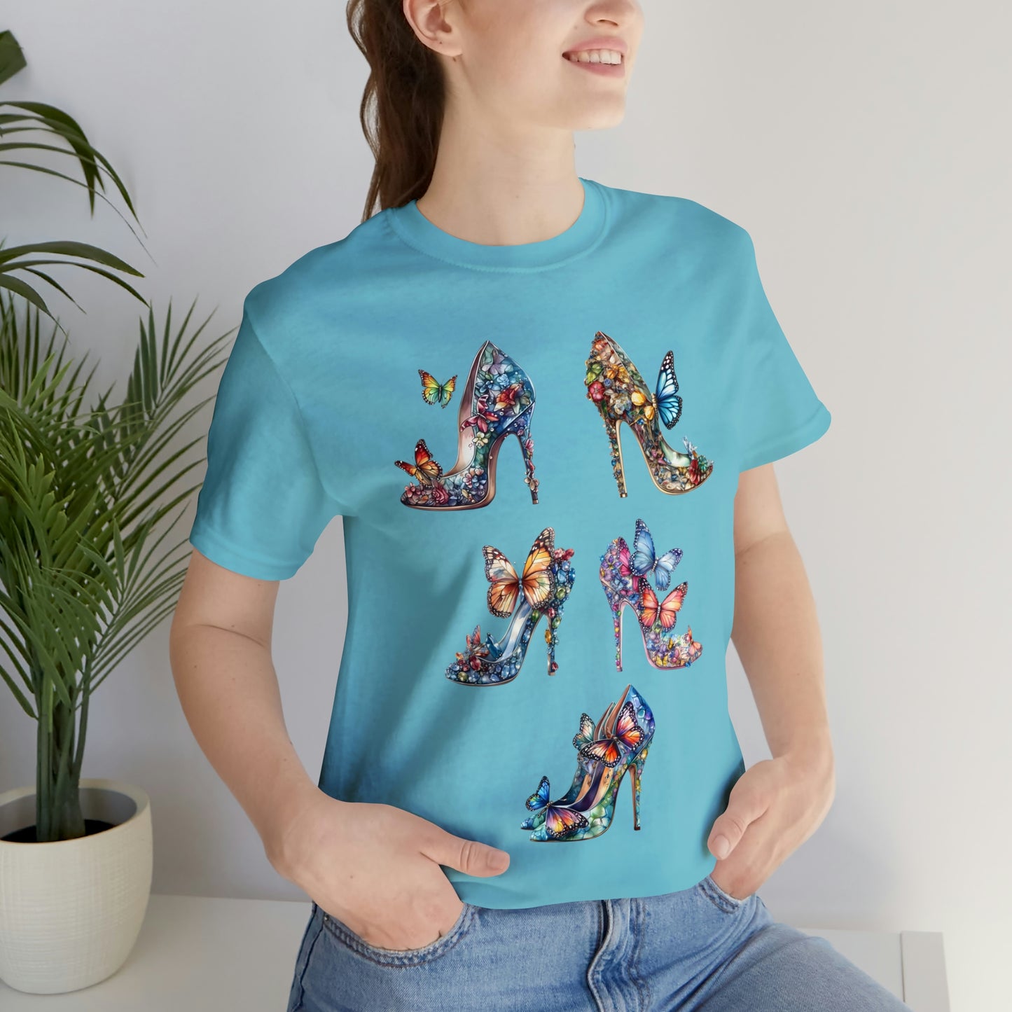 Butterfly Stilettos-Unisex Jersey Short Sleeve Tee