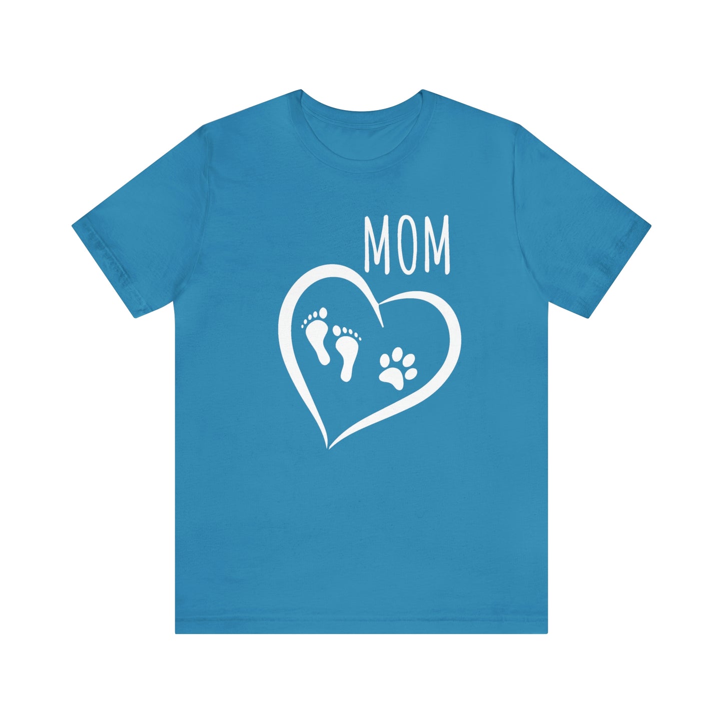 Mom feet & paw-Unisex Jersey Short Sleeve Tee