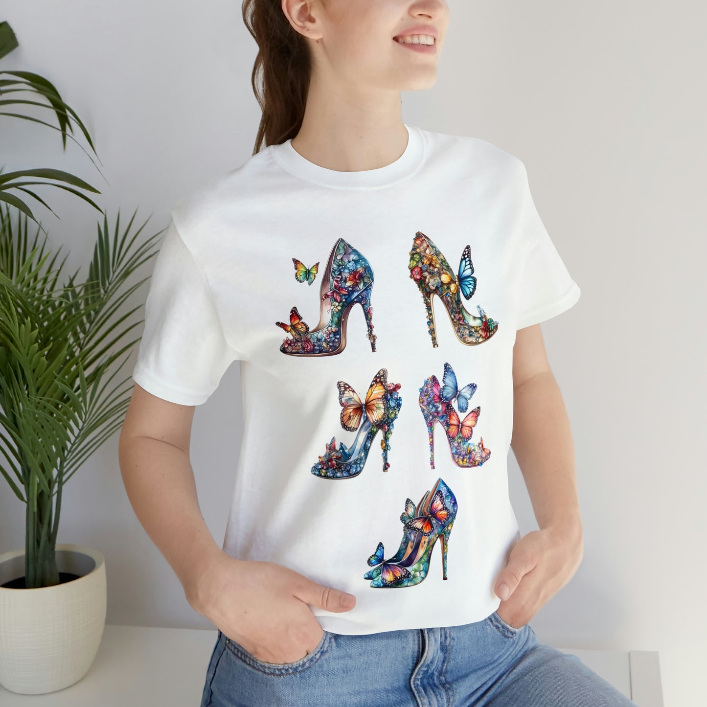 Butterfly Stilettos-Unisex Jersey Short Sleeve Tee