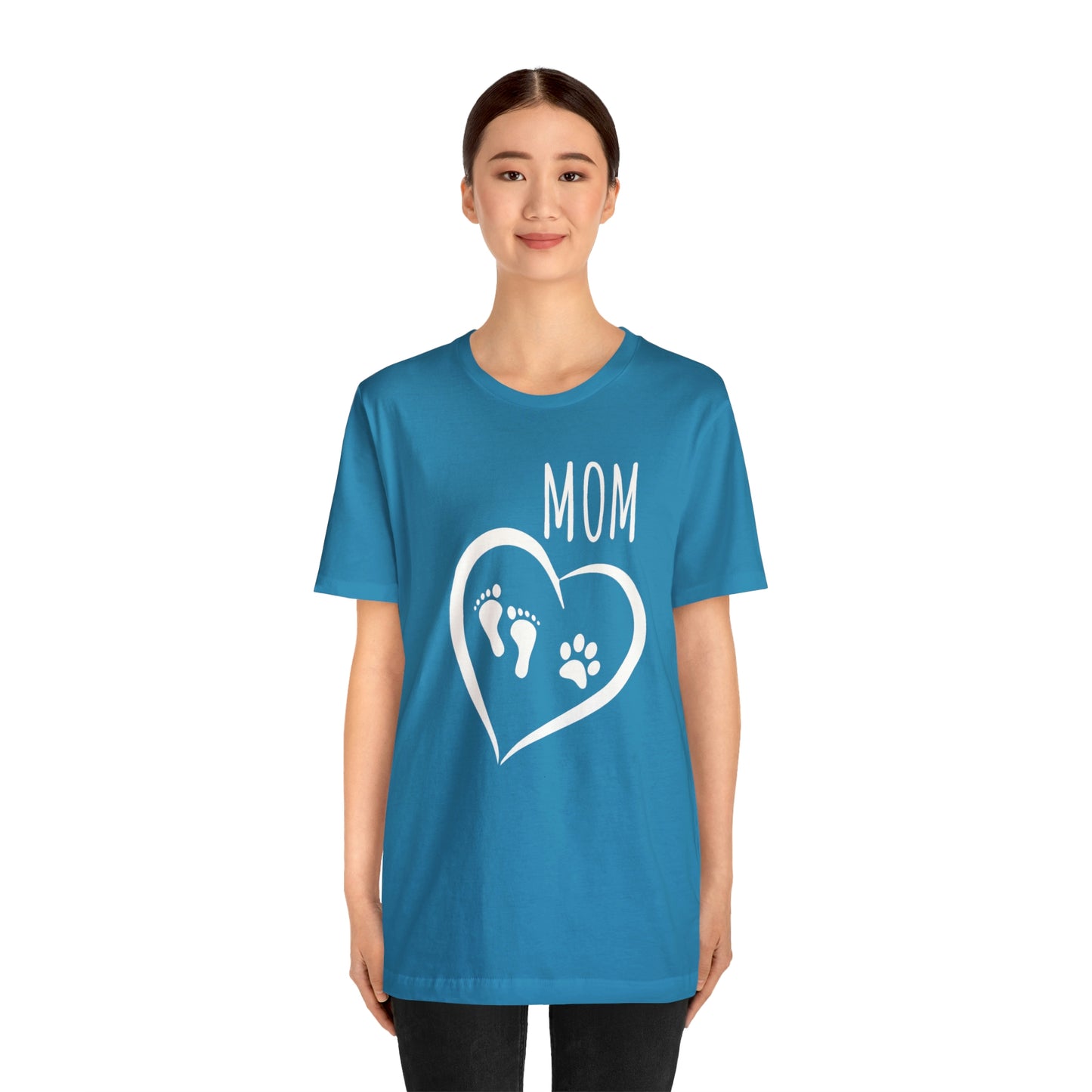 Mom feet & paw-Unisex Jersey Short Sleeve Tee