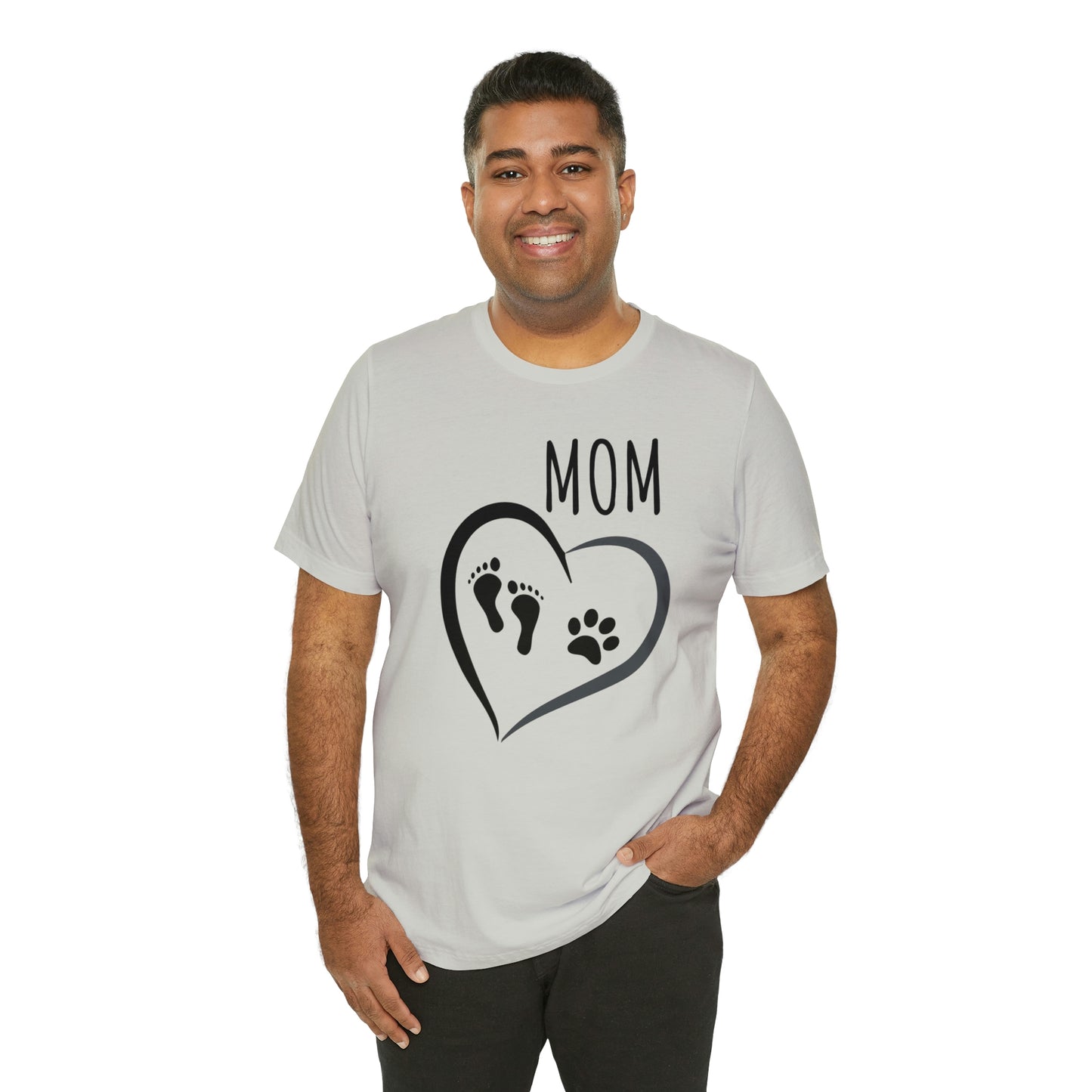 Mom feet & paw-Unisex Jersey Short Sleeve Tee