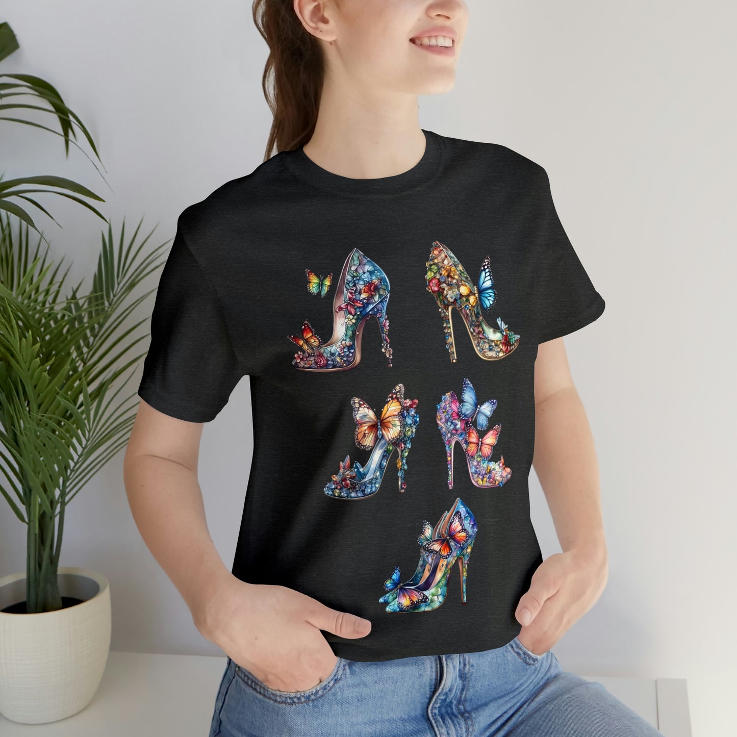 Butterfly Stilettos-Unisex Jersey Short Sleeve Tee