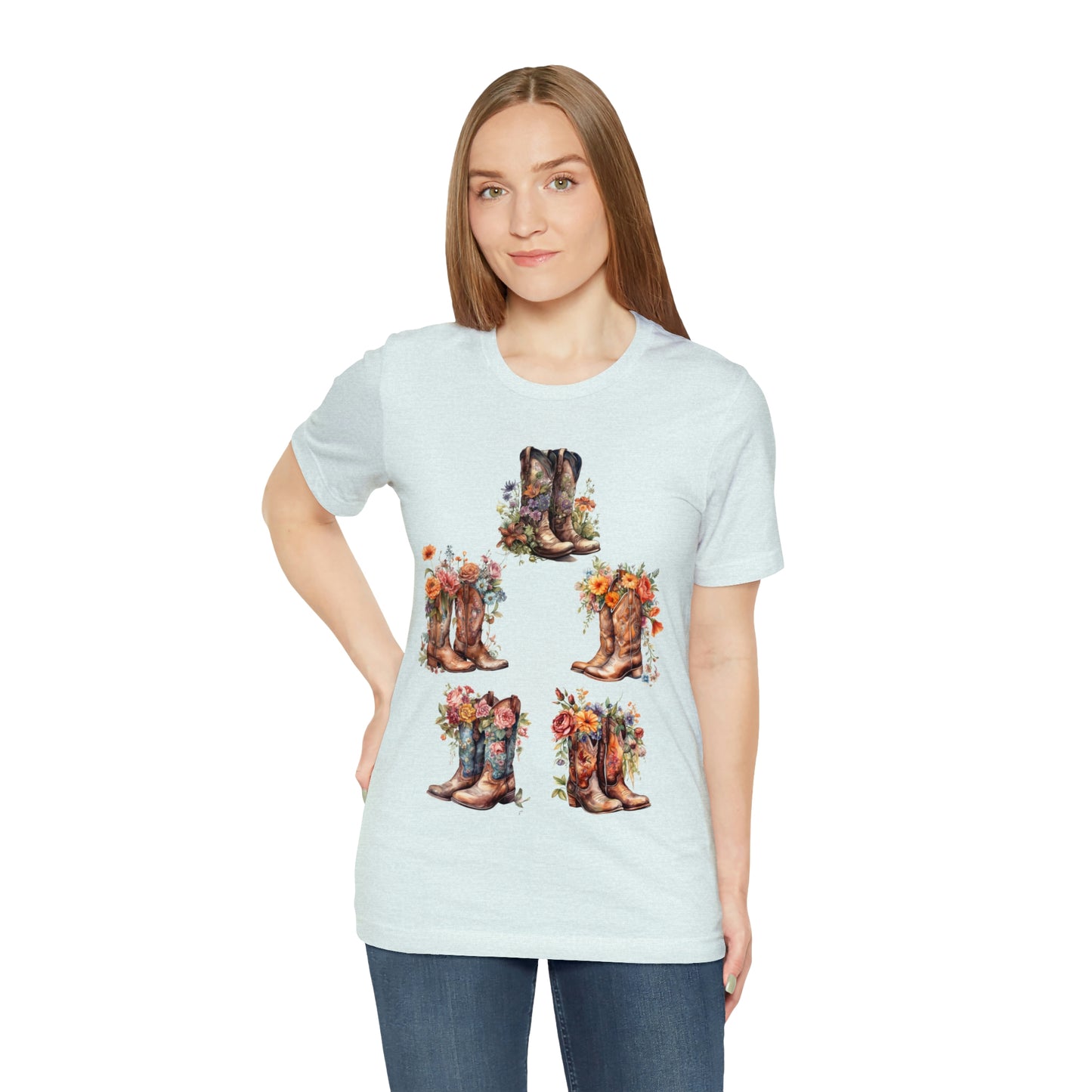 Cowgirl Boots-Unisex Jersey Short Sleeve Tee