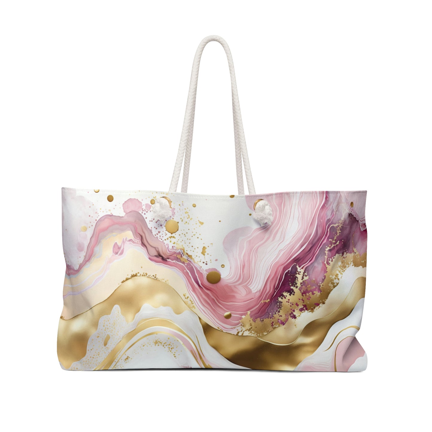 Pink Gold Splatter-Weekender Bag