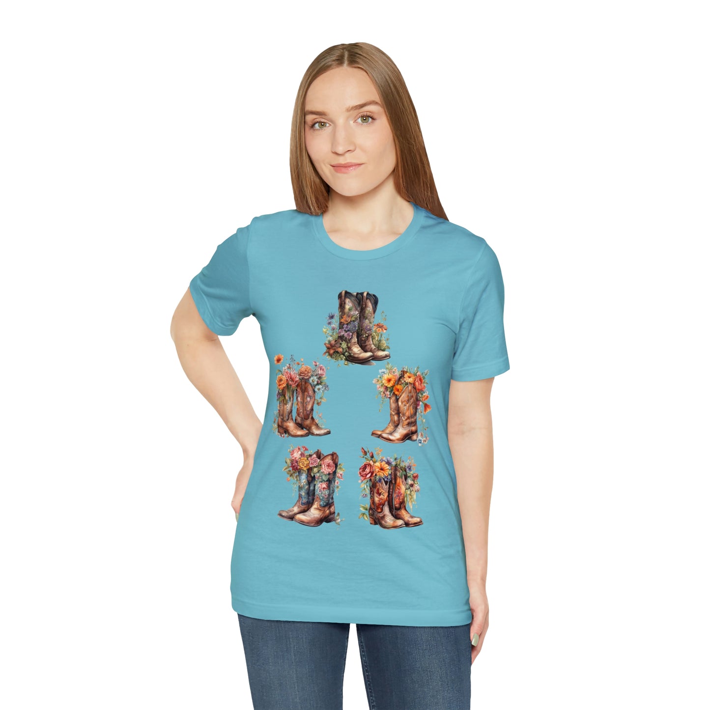 Cowgirl Boots-Unisex Jersey Short Sleeve Tee