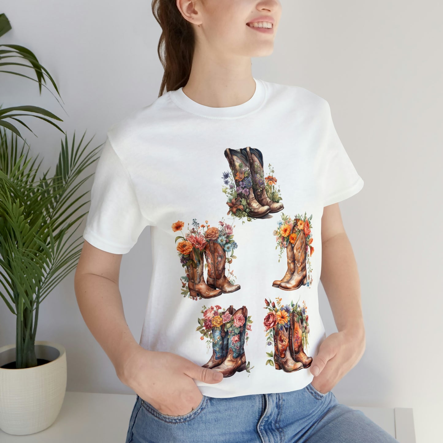 Cowgirl Boots-Unisex Jersey Short Sleeve Tee