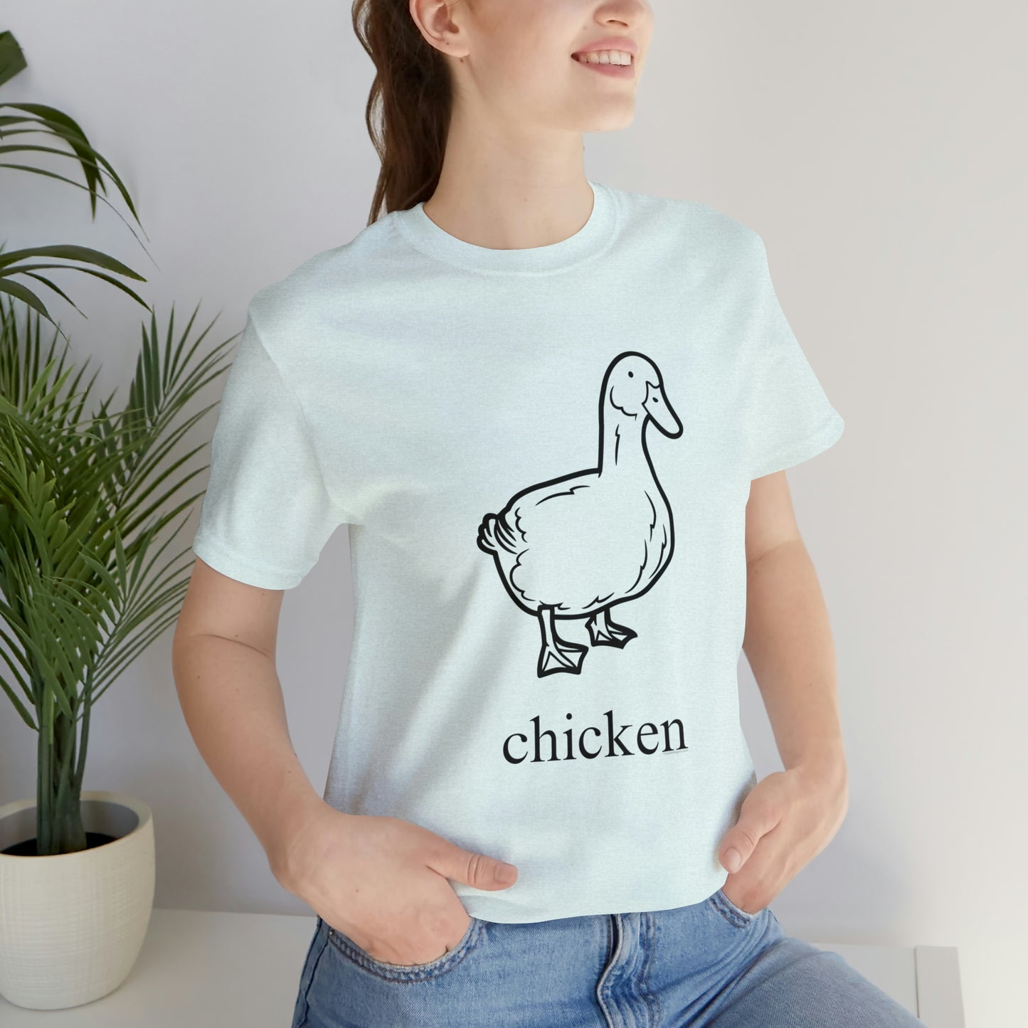 Duck named chicken-Unisex Jersey Short Sleeve Tee