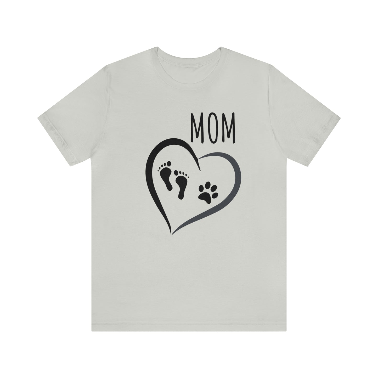 Mom feet & paw-Unisex Jersey Short Sleeve Tee