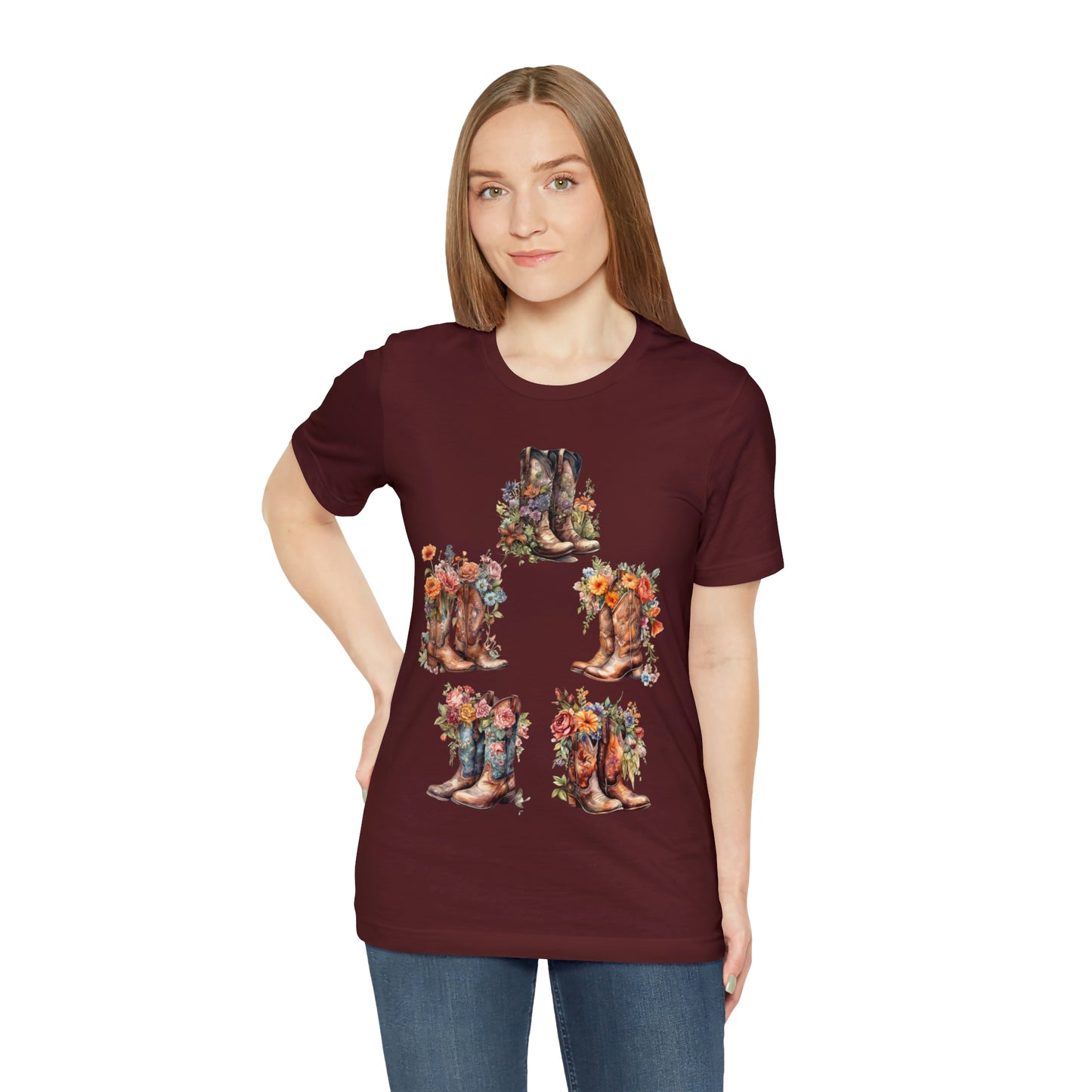 Cowgirl Boots-Unisex Jersey Short Sleeve Tee