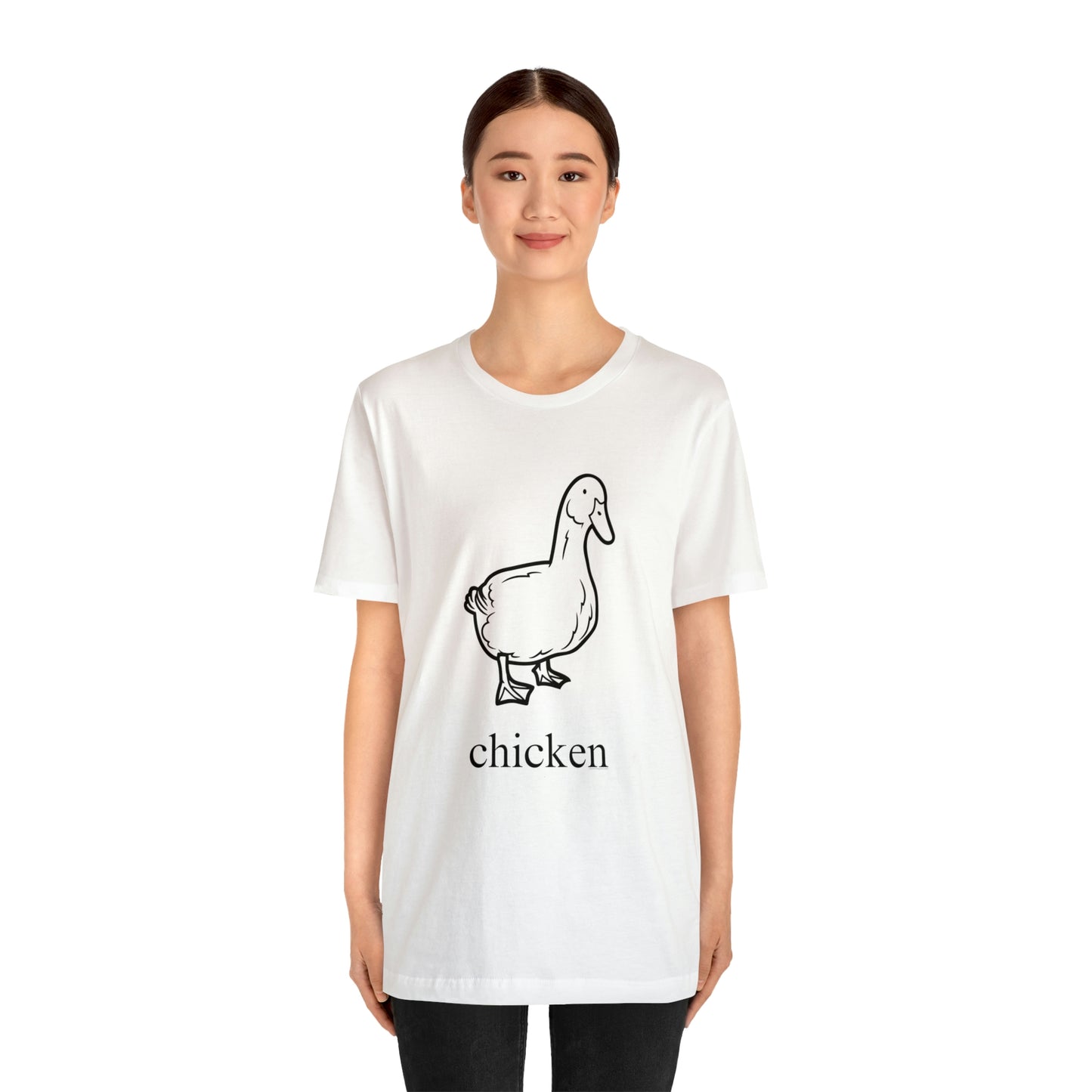 Duck named chicken-Unisex Jersey Short Sleeve Tee