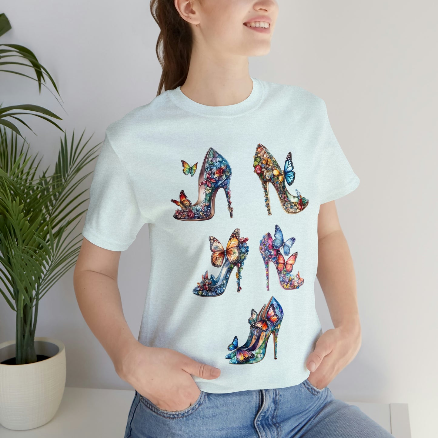 Butterfly Stilettos-Unisex Jersey Short Sleeve Tee