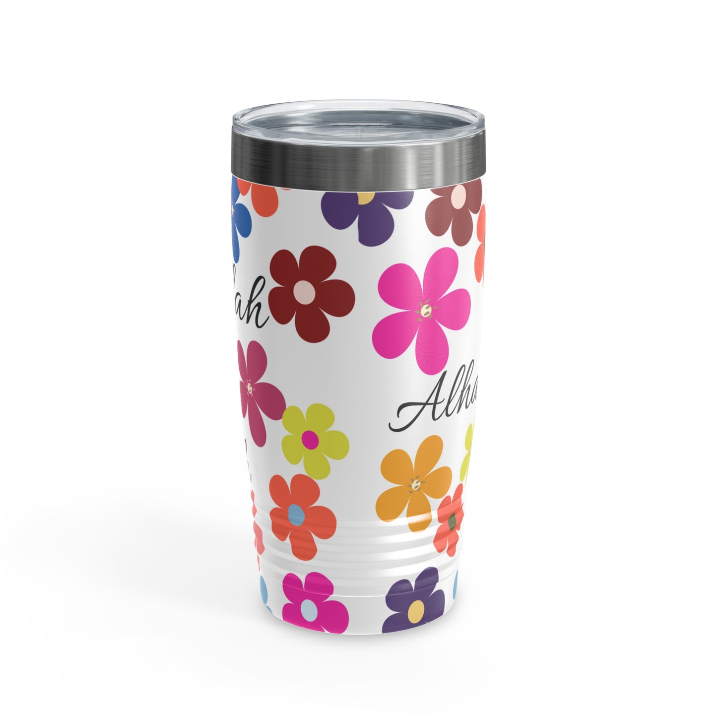 Retro Flower Tumbler, 20oz Bismillah Alhamdulillah SubhanAllah