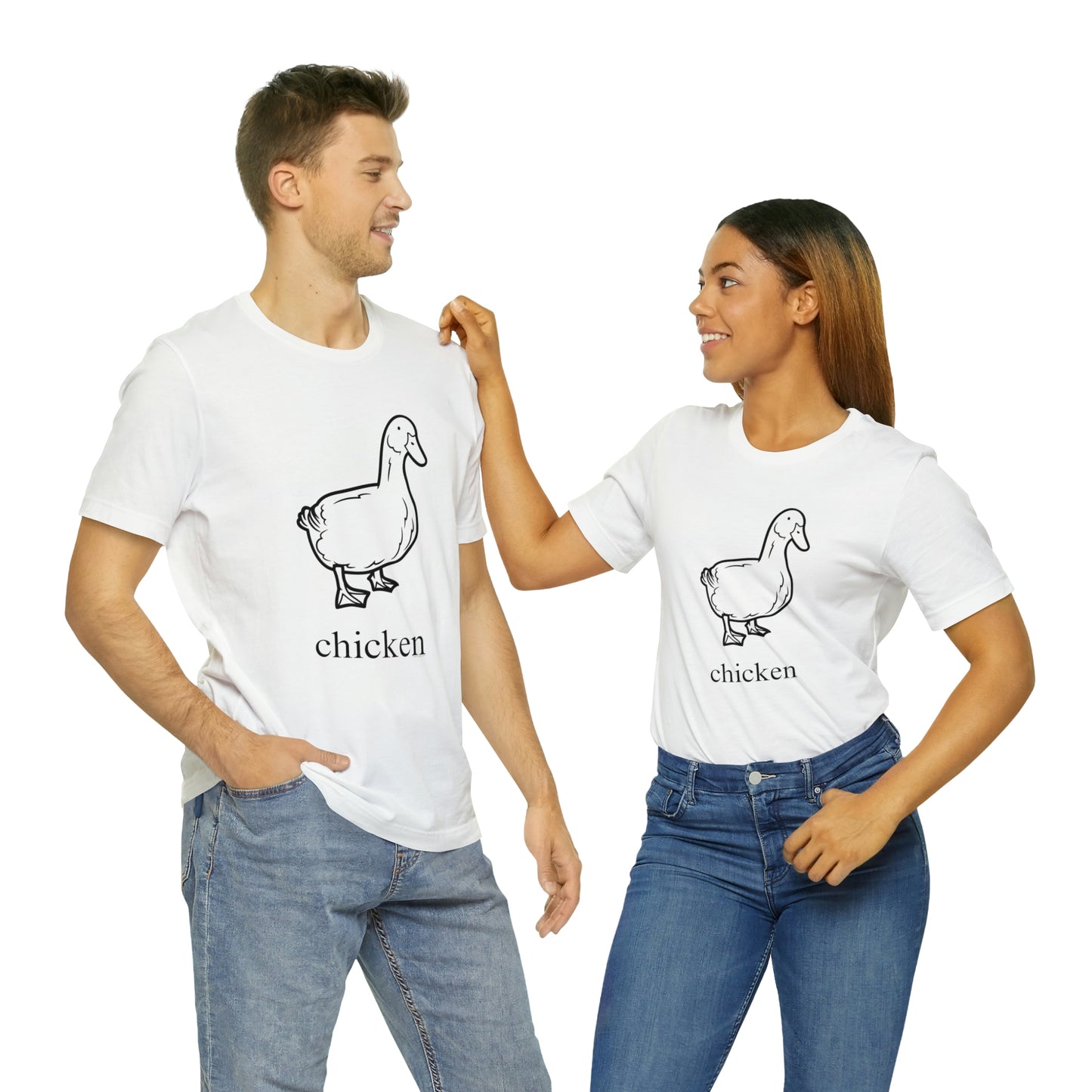 Duck named chicken-Unisex Jersey Short Sleeve Tee