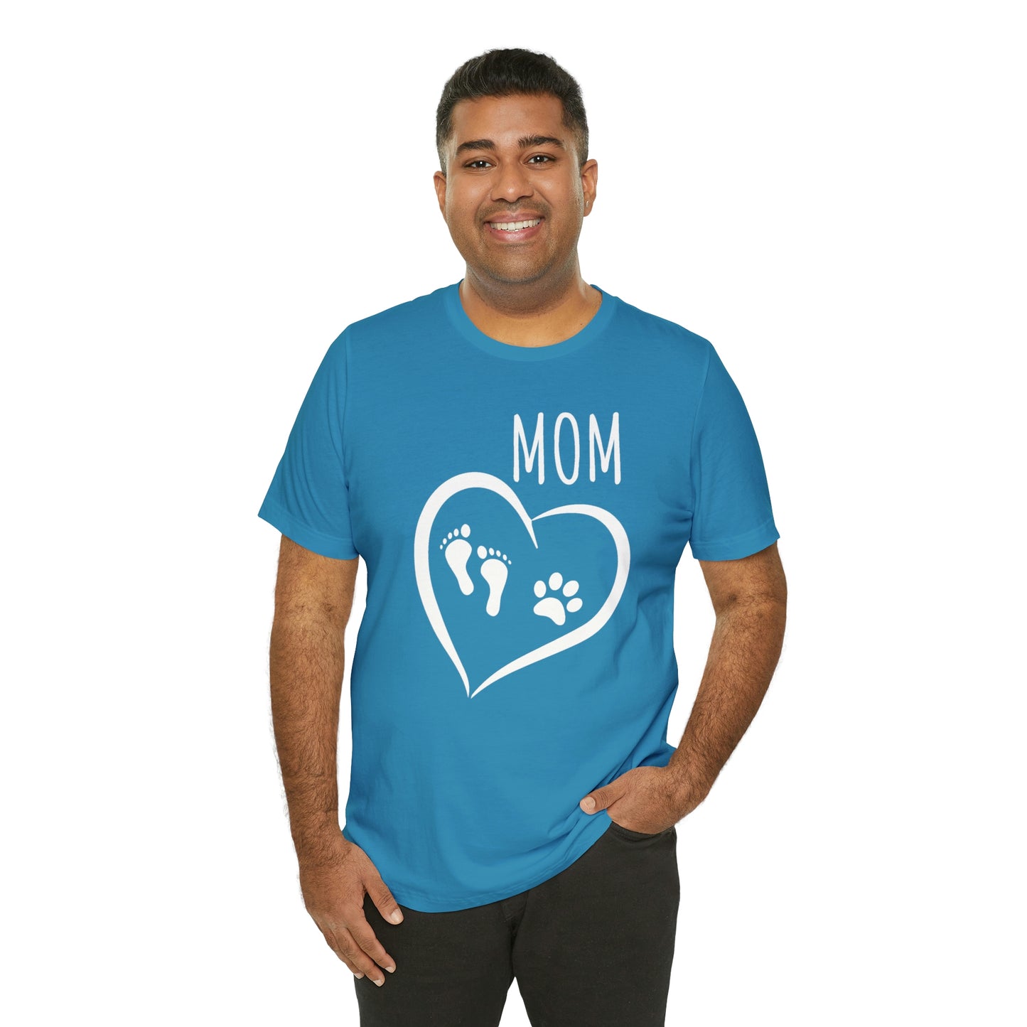 Mom feet & paw-Unisex Jersey Short Sleeve Tee