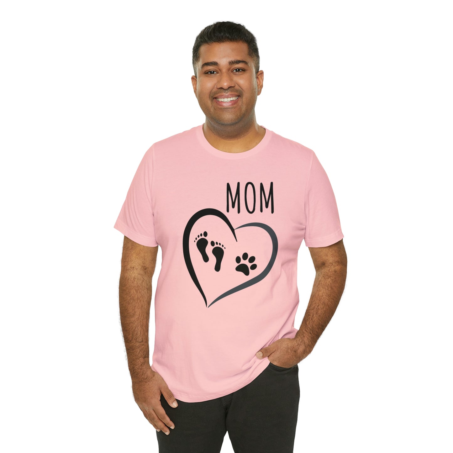 Mom feet & paw-Unisex Jersey Short Sleeve Tee