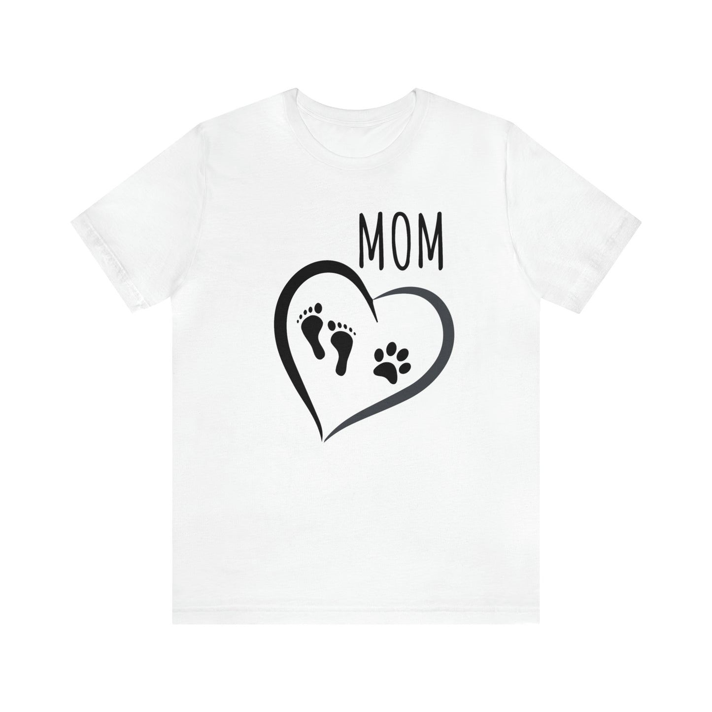 Mom feet & paw-Unisex Jersey Short Sleeve Tee