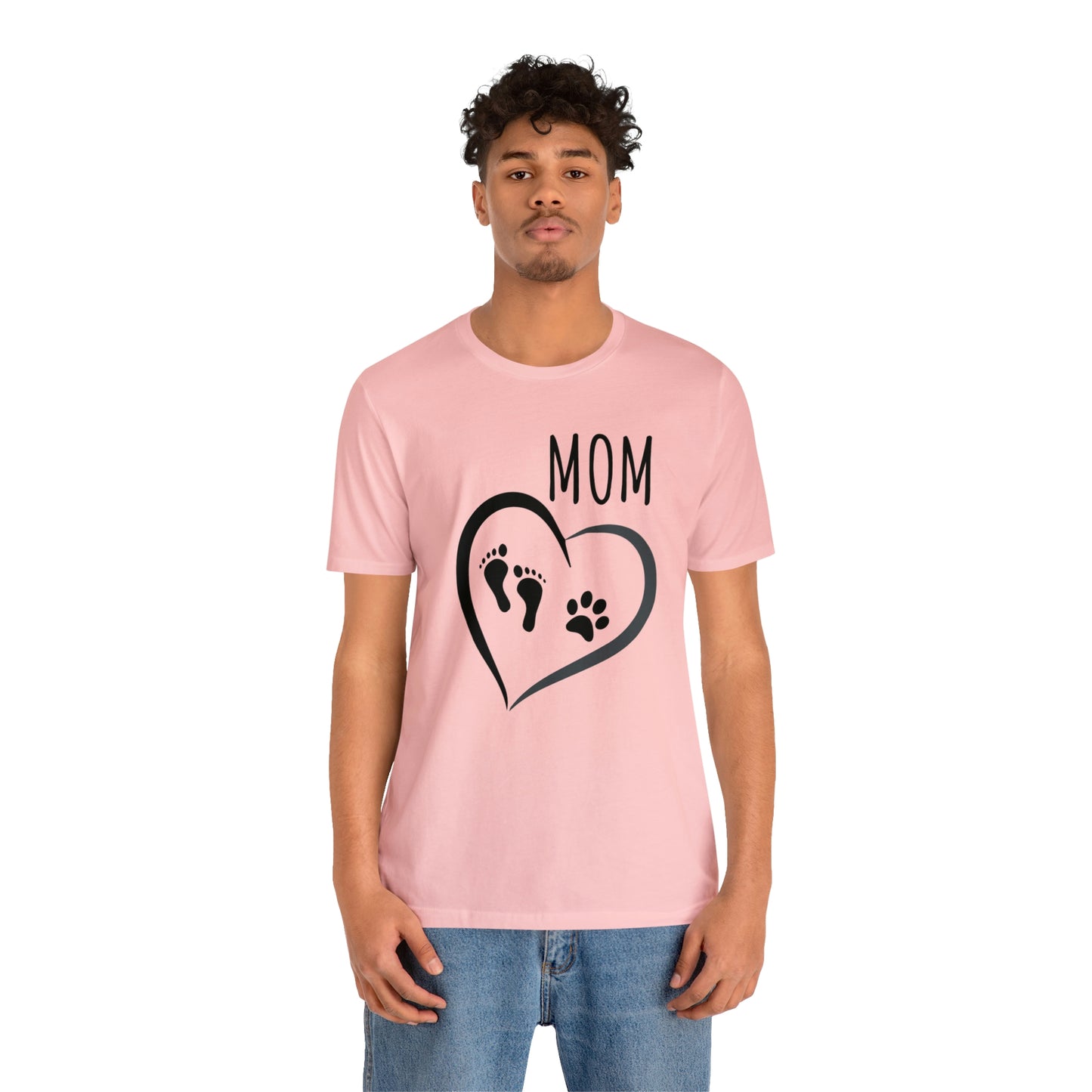 Mom feet & paw-Unisex Jersey Short Sleeve Tee