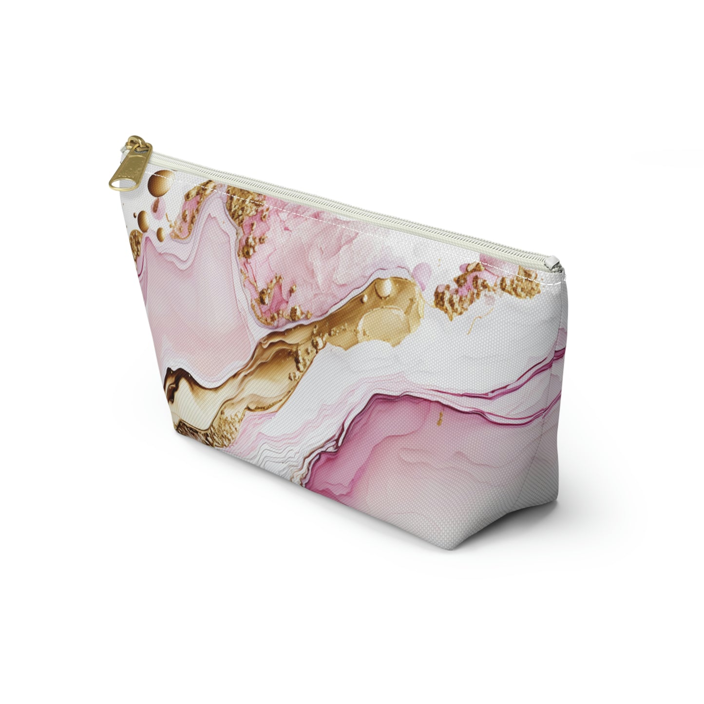 Pink Gold-Accessory Pouch w T-bottom