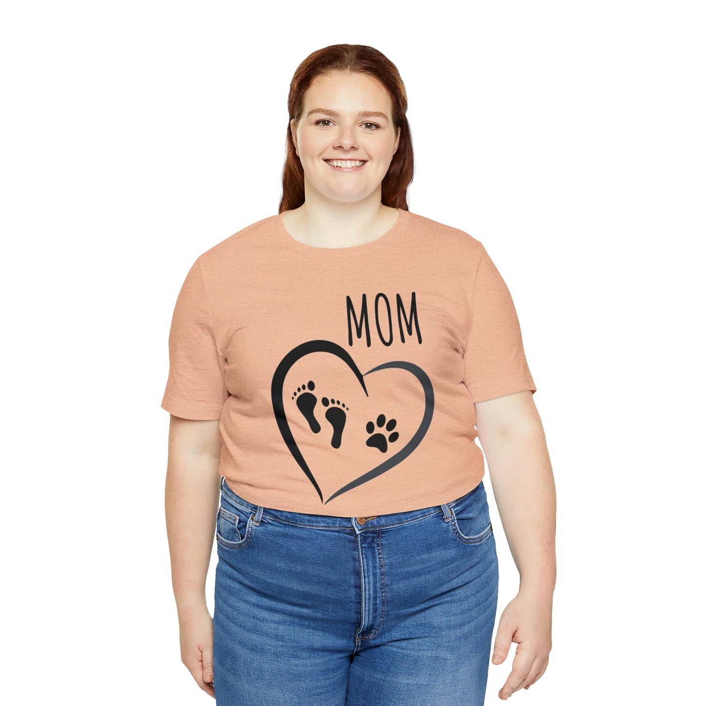 Mom feet & paw-Unisex Jersey Short Sleeve Tee