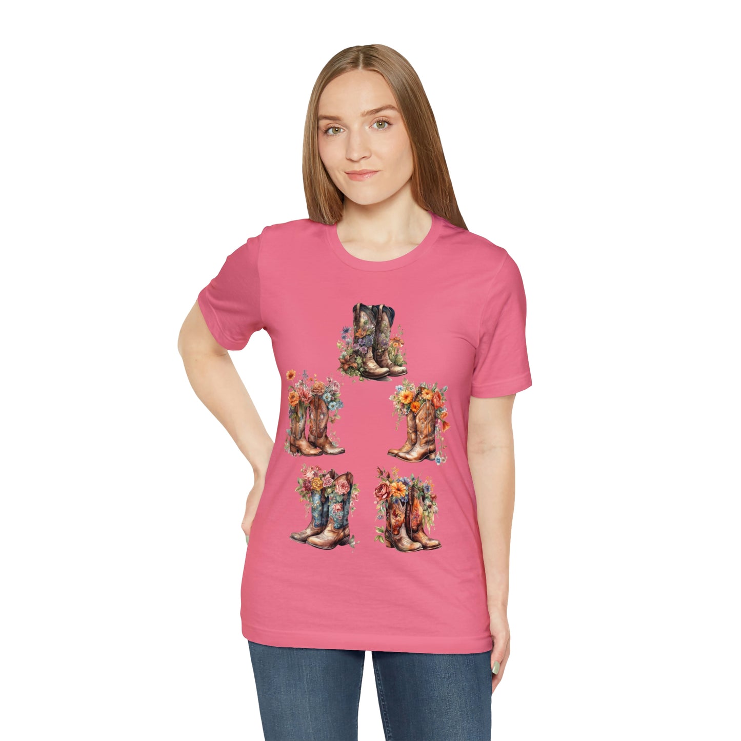 Cowgirl Boots-Unisex Jersey Short Sleeve Tee