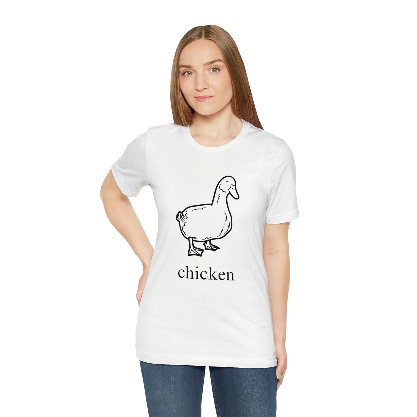 Duck named chicken-Unisex Jersey Short Sleeve Tee