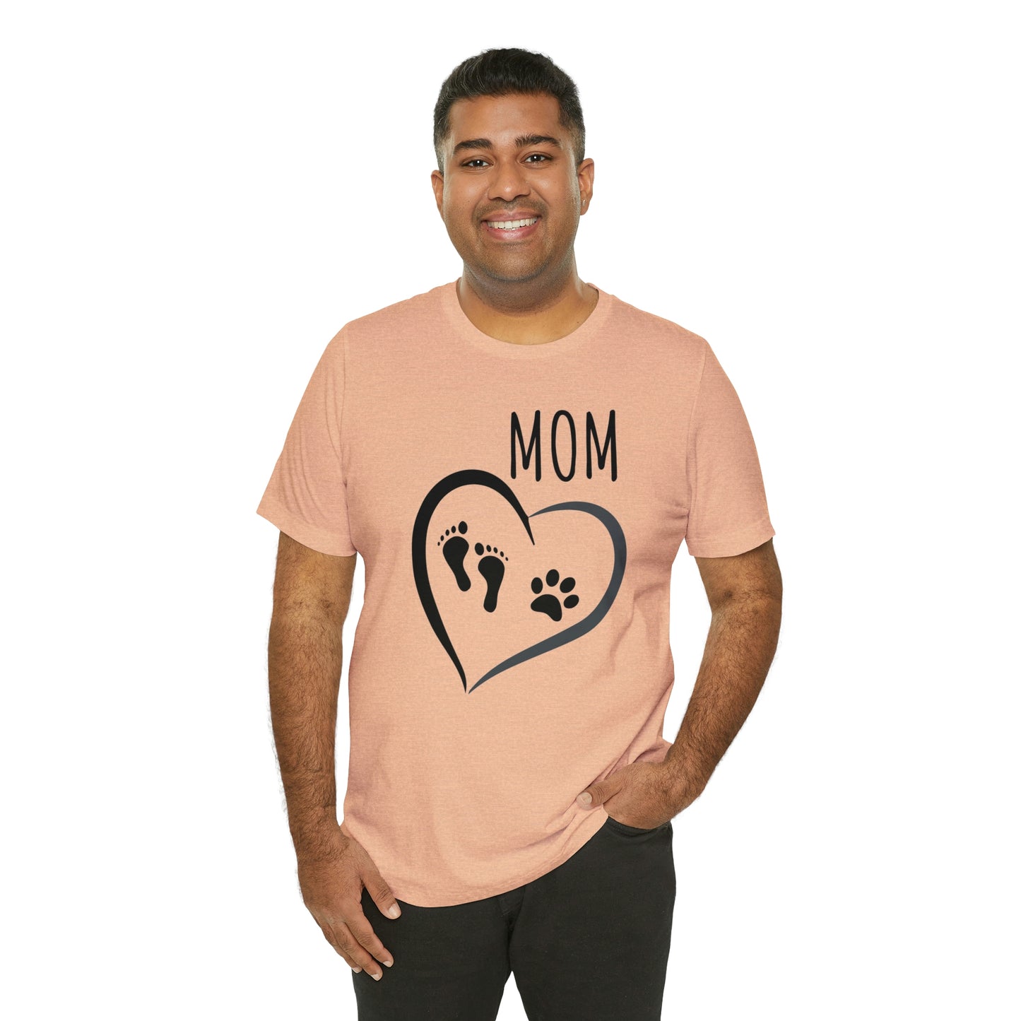 Mom feet & paw-Unisex Jersey Short Sleeve Tee