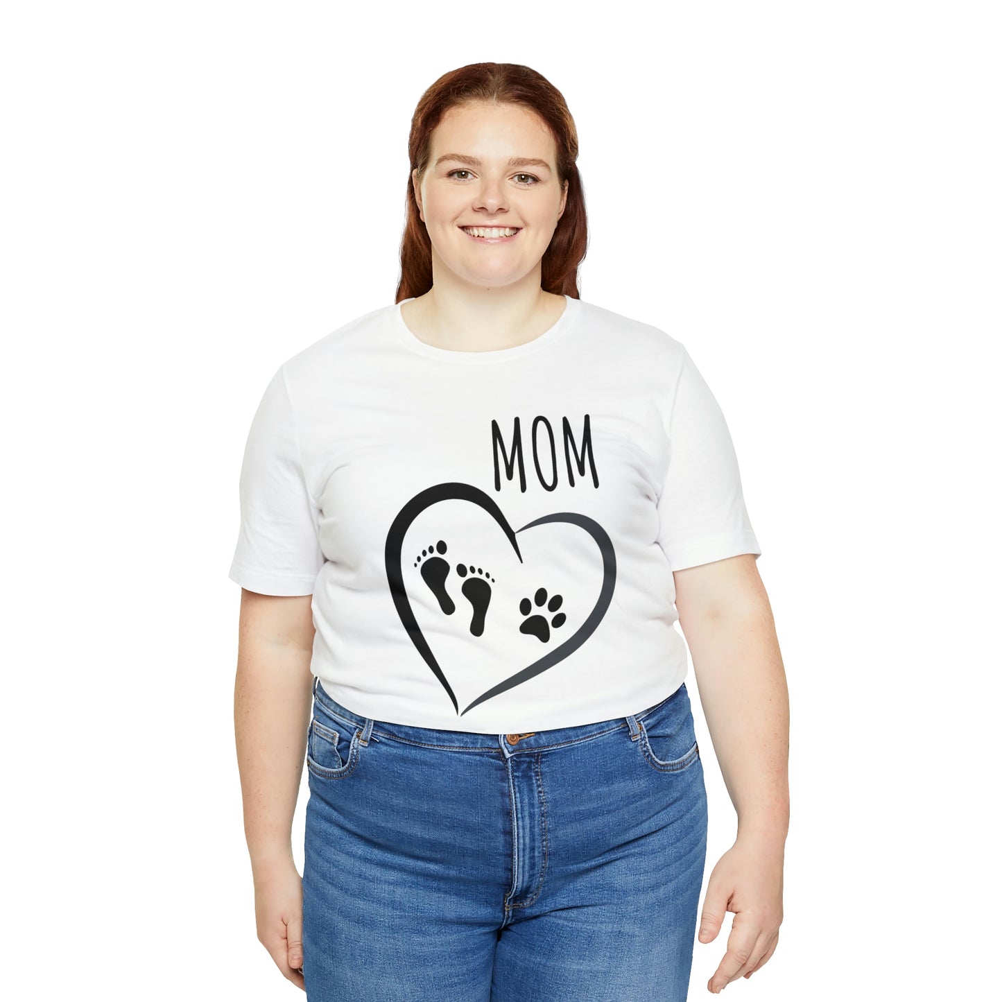 Mom feet & paw-Unisex Jersey Short Sleeve Tee