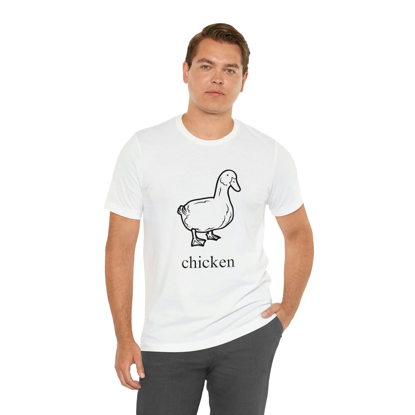 Duck named chicken-Unisex Jersey Short Sleeve Tee