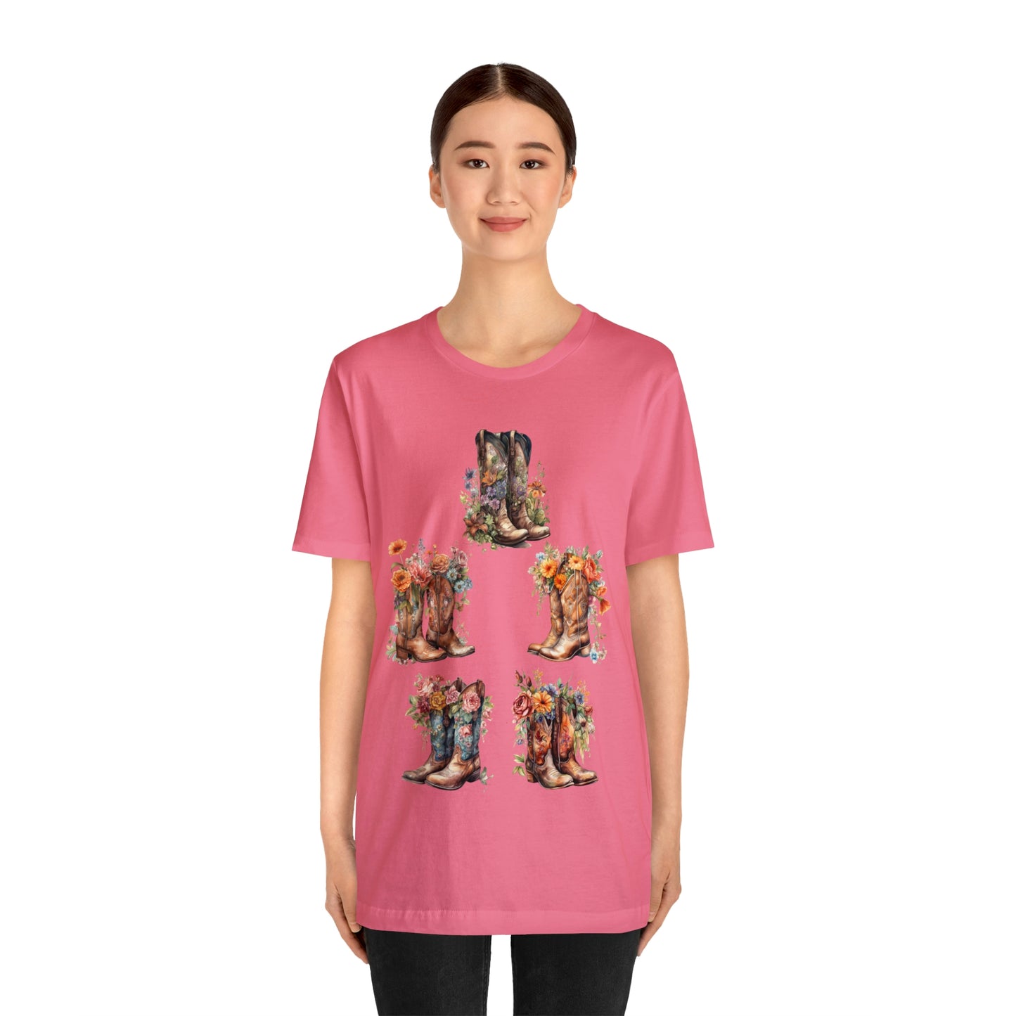 Cowgirl Boots-Unisex Jersey Short Sleeve Tee