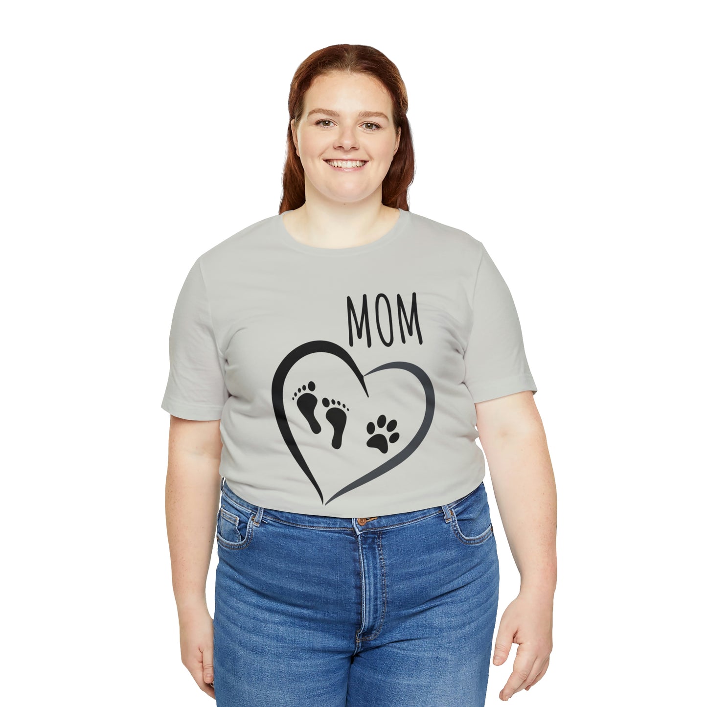 Mom feet & paw-Unisex Jersey Short Sleeve Tee