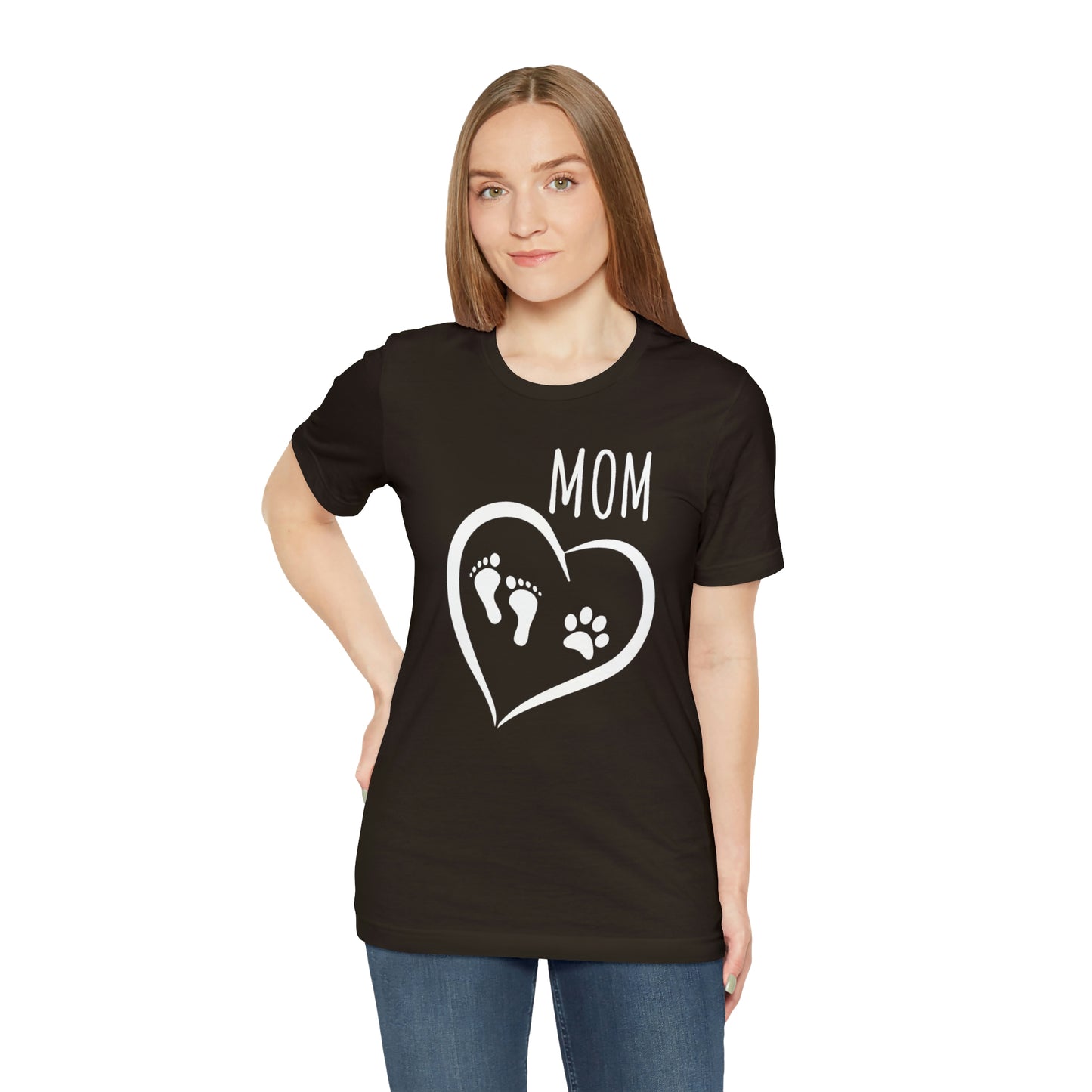 Mom feet & paw-Unisex Jersey Short Sleeve Tee