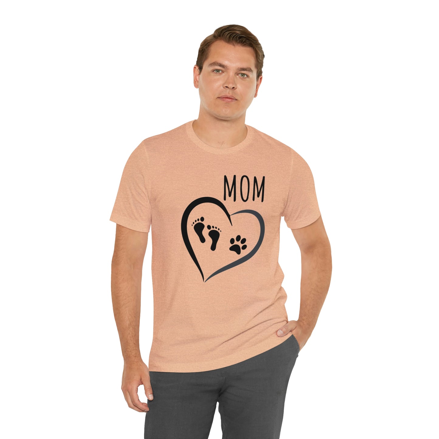 Mom feet & paw-Unisex Jersey Short Sleeve Tee