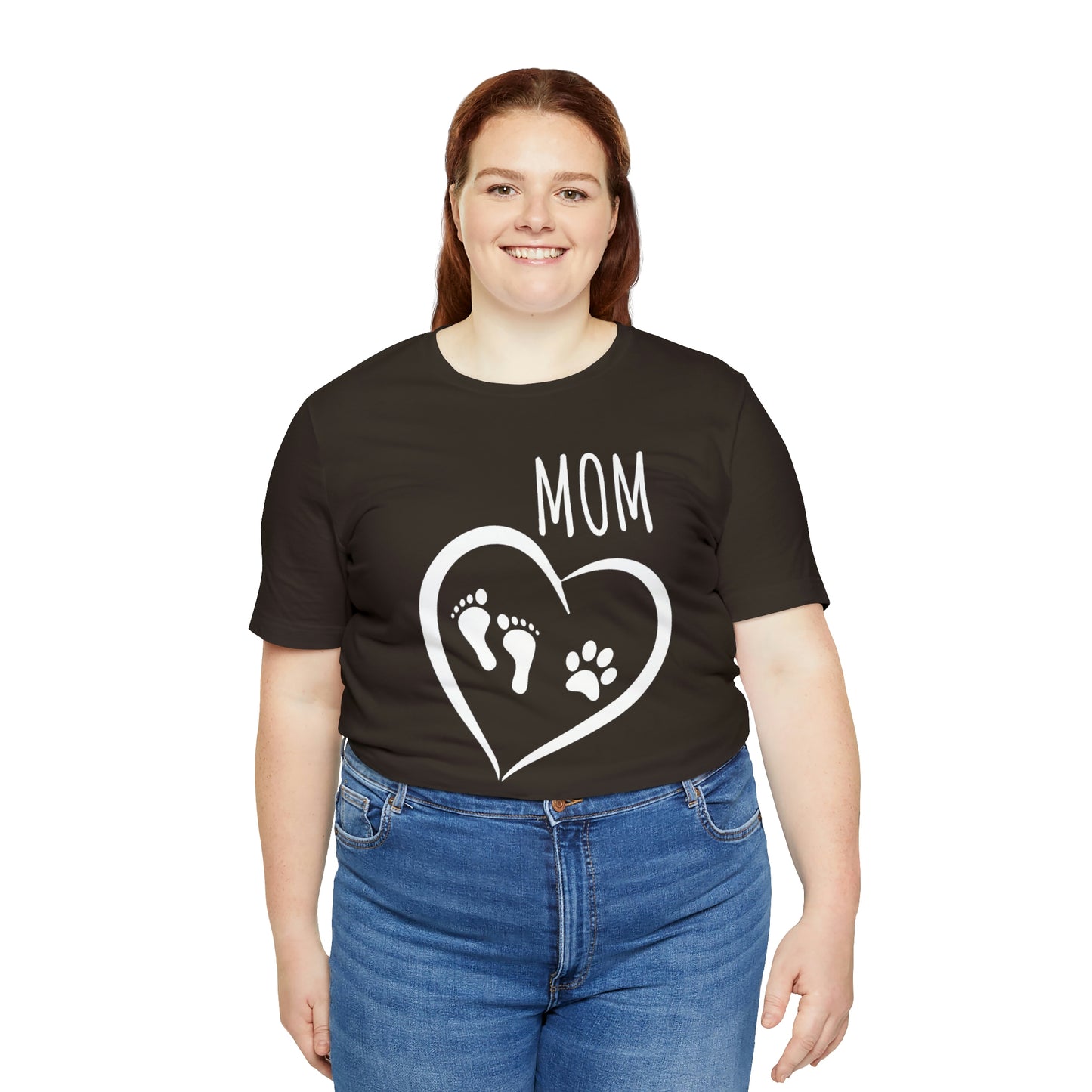 Mom feet & paw-Unisex Jersey Short Sleeve Tee