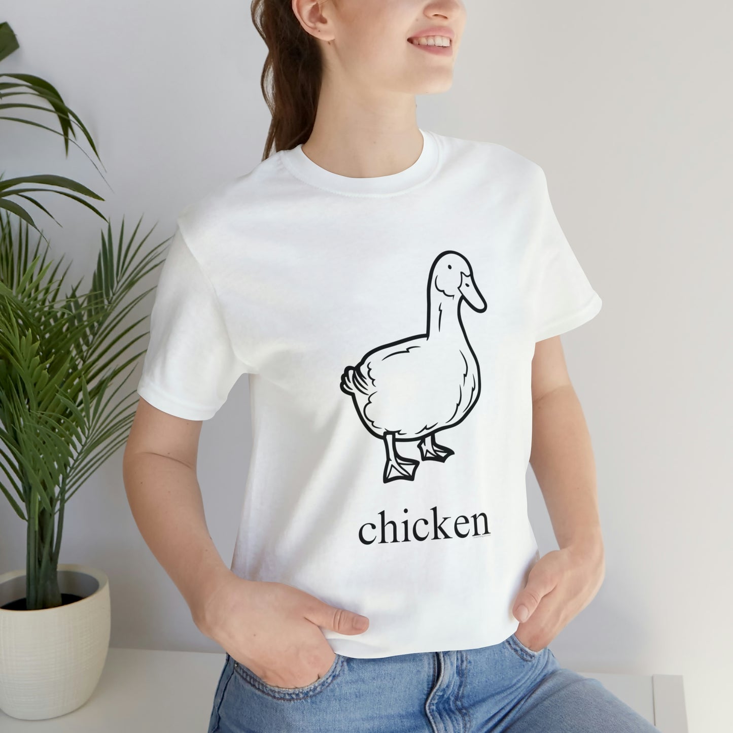 Duck named chicken-Unisex Jersey Short Sleeve Tee