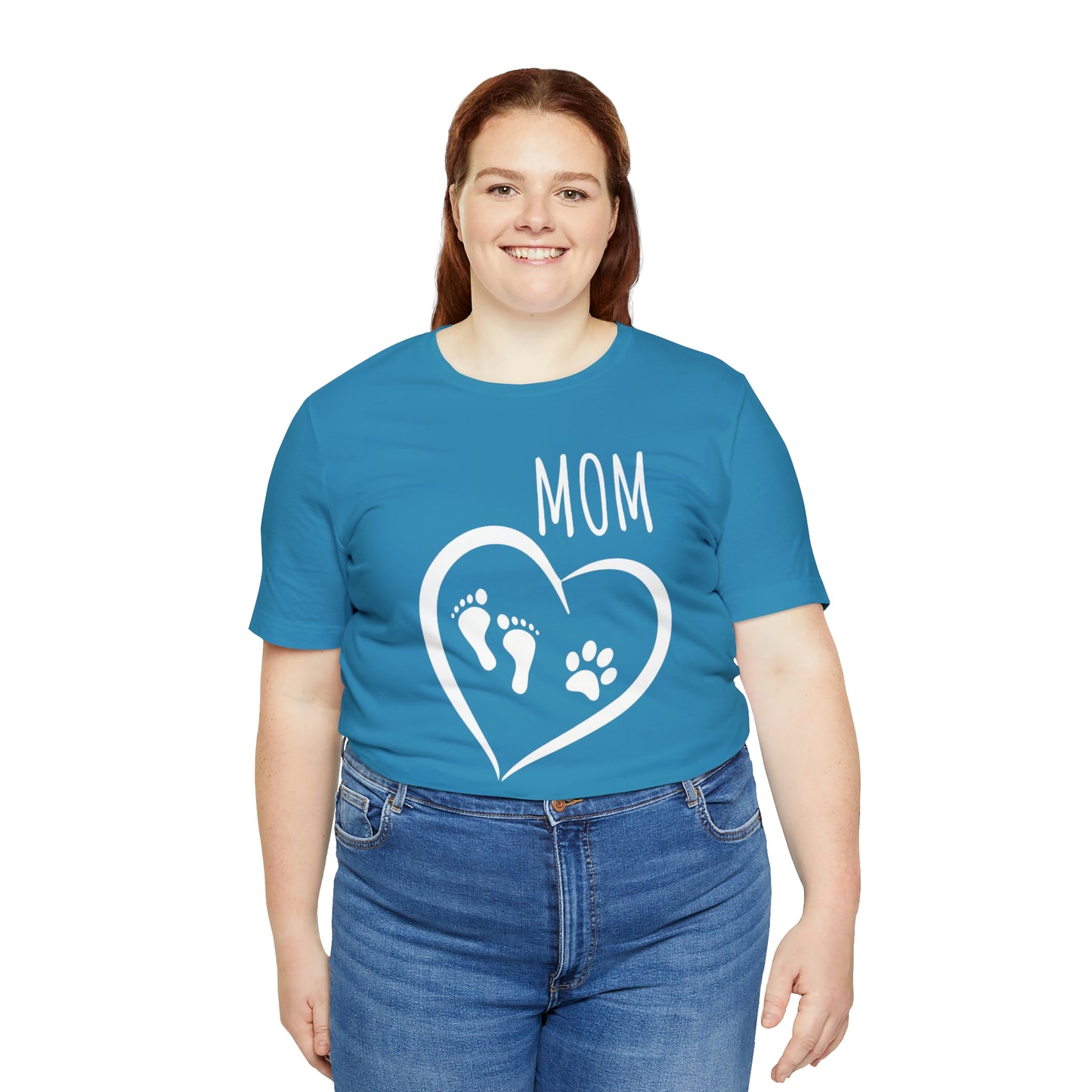 Mom feet & paw-Unisex Jersey Short Sleeve Tee