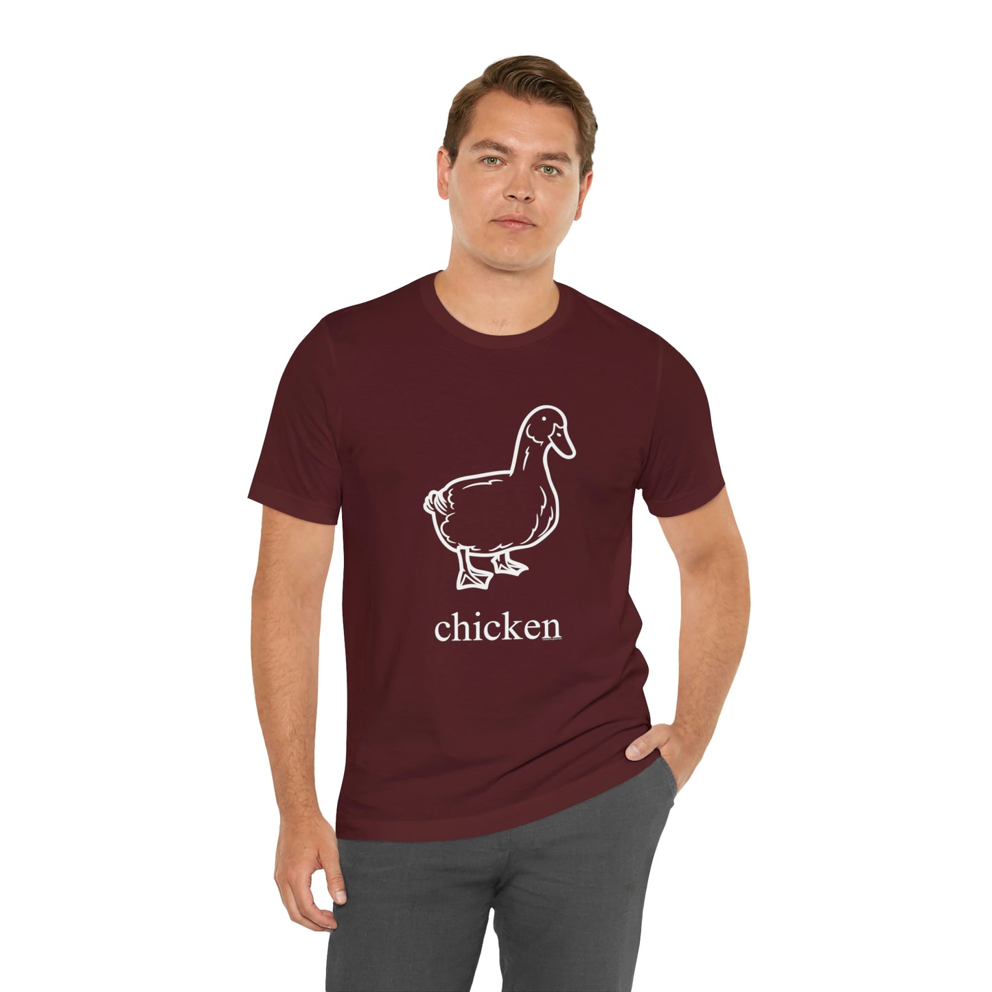 Duck named chicken-Unisex Jersey Short Sleeve Tee