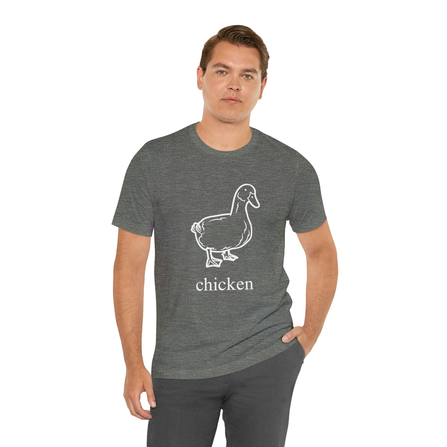 Duck named chicken-Unisex Jersey Short Sleeve Tee